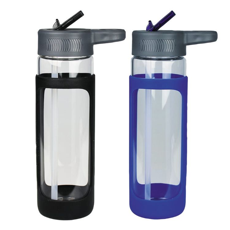 Picture of Glass Bottle w/ Silicone Cover 600ml