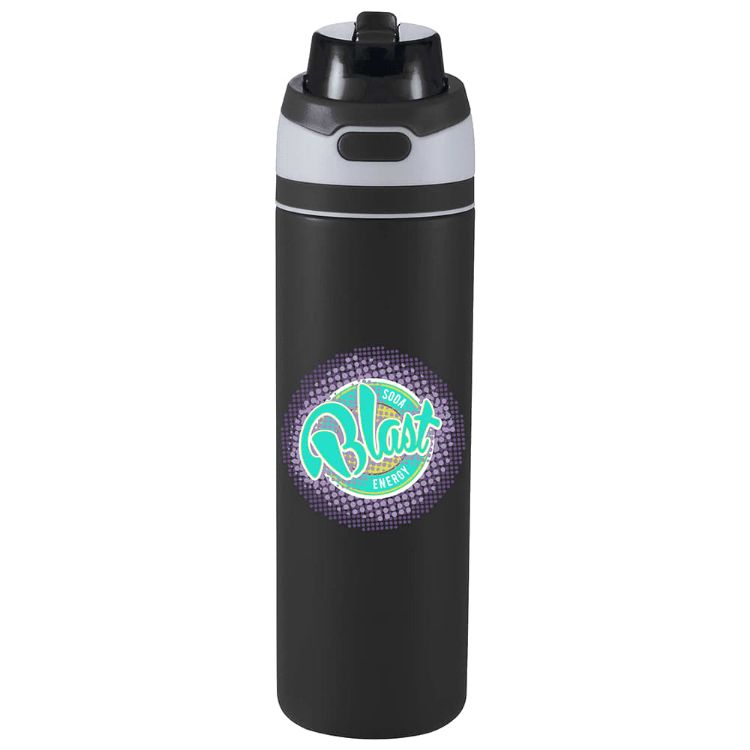 Picture of Elvin 900ml Recycled Stainless Flip Straw Bottle