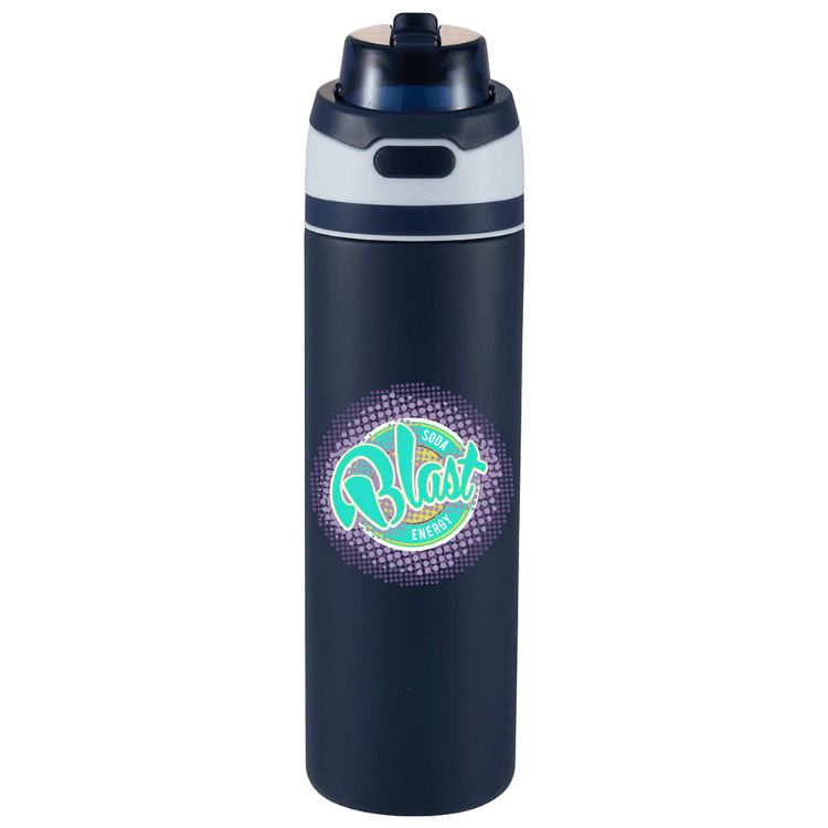 Picture of Elvin 900ml Recycled Stainless Flip Straw Bottle