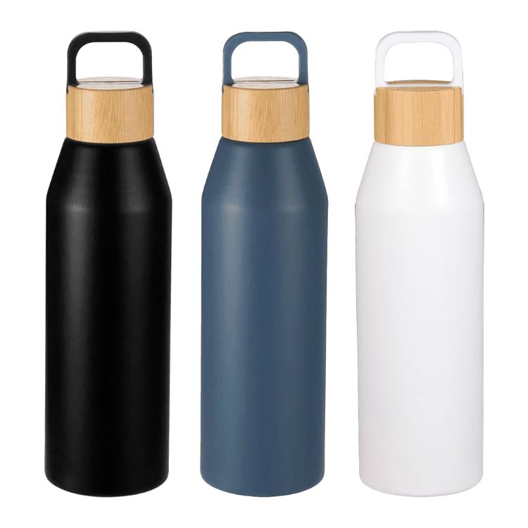 Picture of Aspen Recycled Bottle with Bamboo Lid - 1L