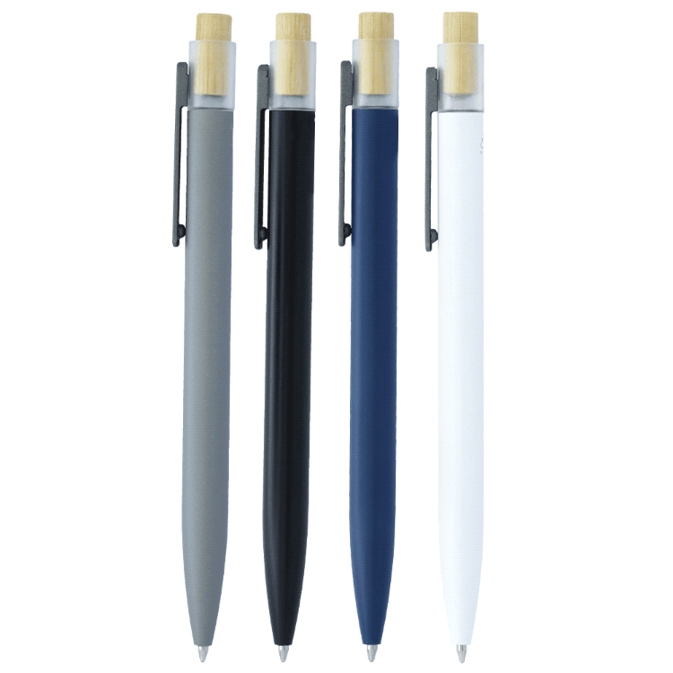 Picture of Recycled Aluminium Pen w/ Bamboo Clicker