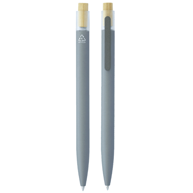 Picture of Recycled Aluminium Pen w/ Bamboo Clicker