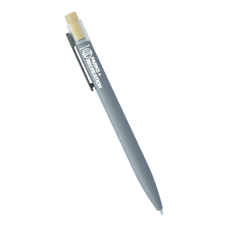 Picture of Recycled Aluminium Pen w/ Bamboo Clicker