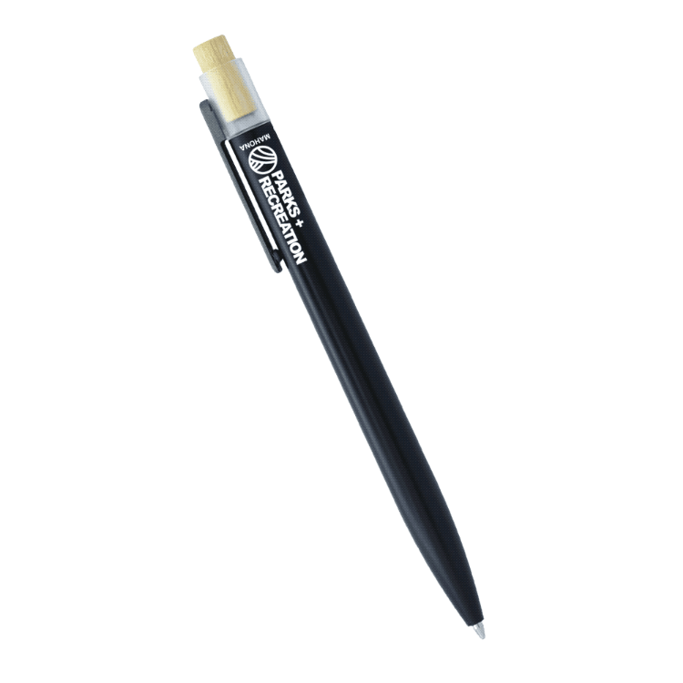 Picture of Recycled Aluminium Pen w/ Bamboo Clicker