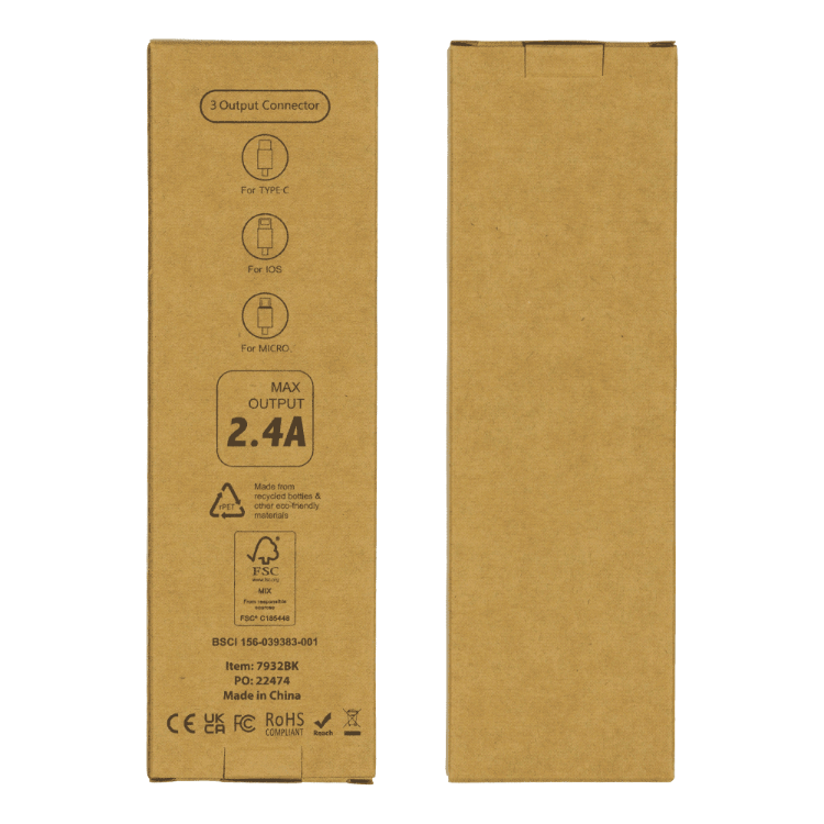 Picture of 16.5cm Recycled 6-In-1 Charging Cable
