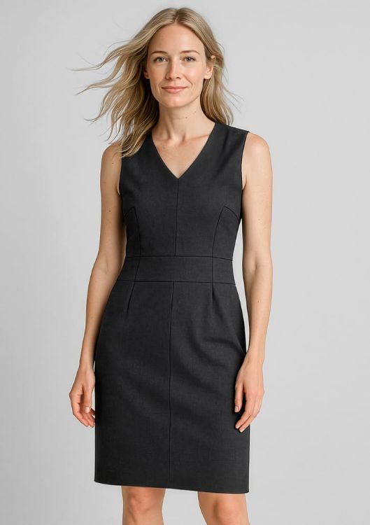 Picture of Womens Comfort Wool Stretch Sleeveless V-Neck Dress