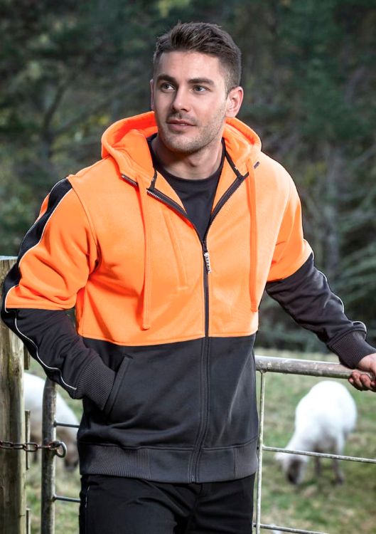 Picture of Unisex Hi Vis Full Zip Hoodie