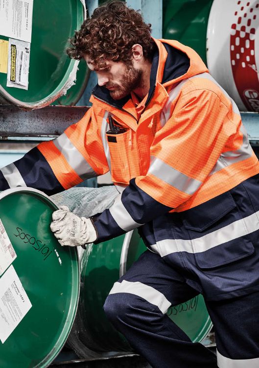 Picture of Mens Orange Flame Arc Rated Antistatic Waterproof Jacket