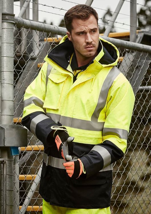 Picture of Mens Orange Flame Arc Rated Antistatic Waterproof Jacket