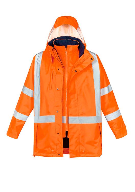 Picture of Mens Hi Vis X Back 4 In 1 Waterproof Jacket