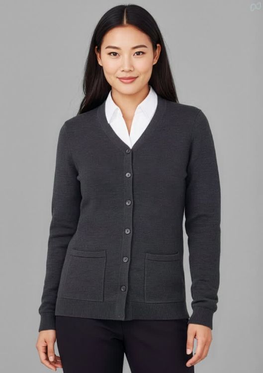 Picture of Womens Button Front Knit Cardigan