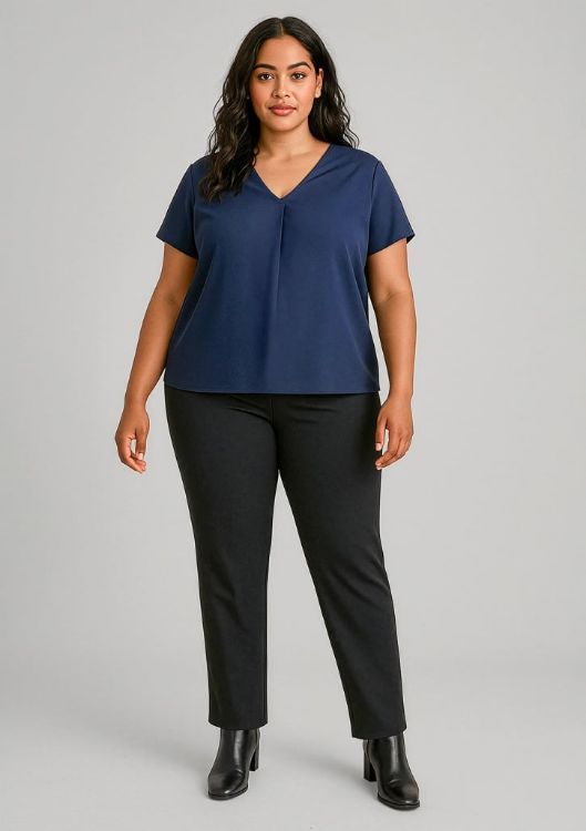 Picture of Womens Scuba Ponte Mid-rise Pull-on Pant
