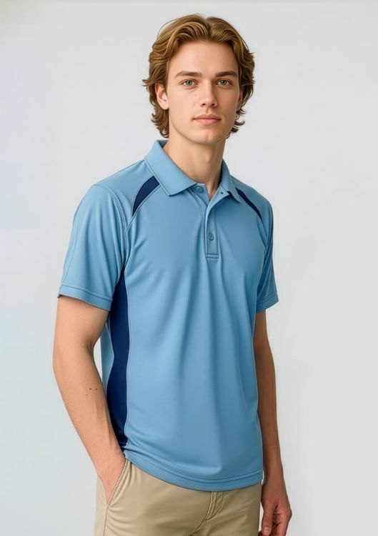 Picture of Mens Splice Short Sleeve Polo