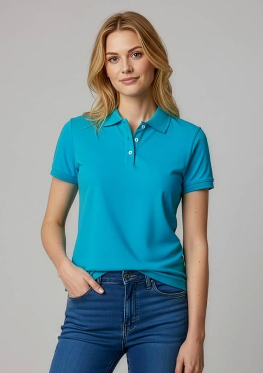 Picture of Womens Neon Short Sleeve Polo
