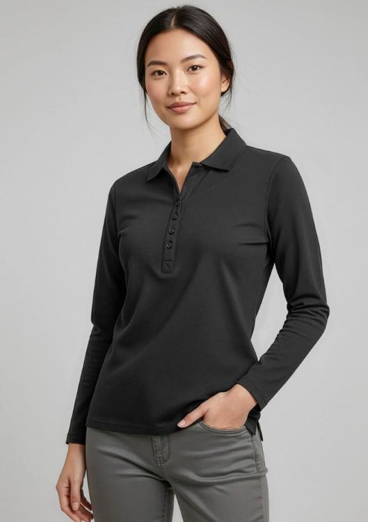 Picture of Womens Crew Long Sleeve Polo