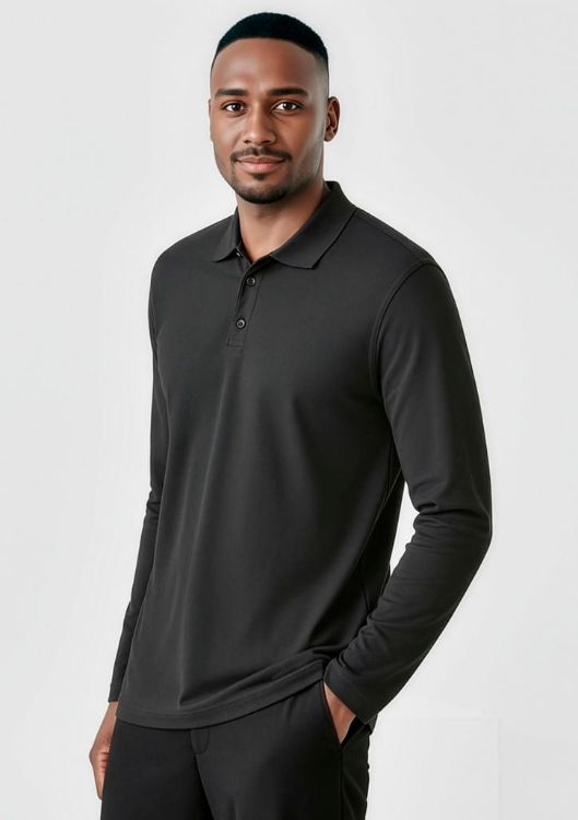 Picture of Mens Crew Long Sleeve Polo