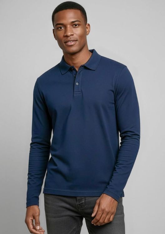 Picture of Mens Crew Long Sleeve Polo
