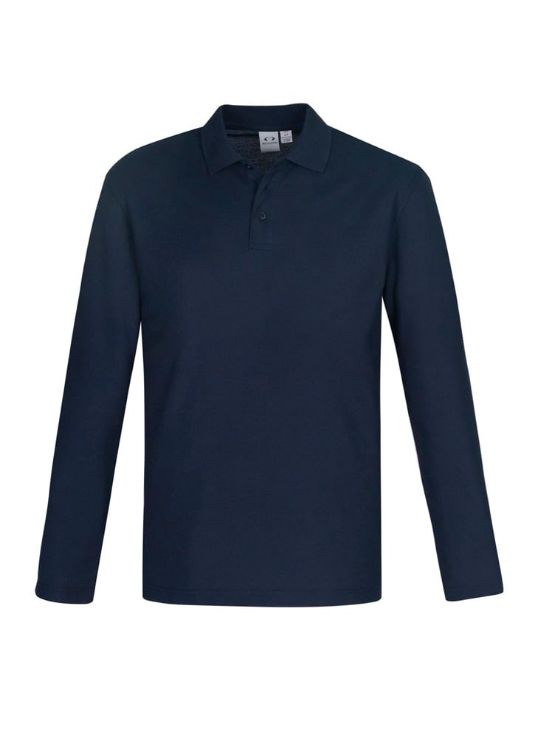 Picture of Mens Crew Long Sleeve Polo