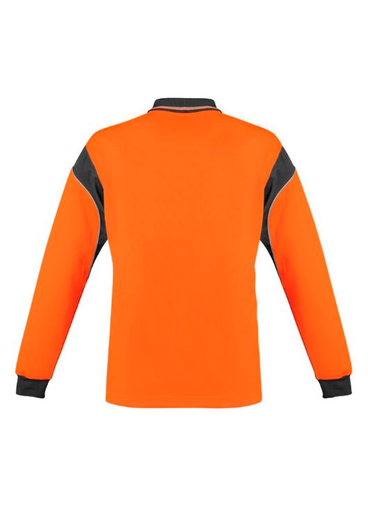 Picture of Mens Hi Vis Aztec Long Sleeve Polo