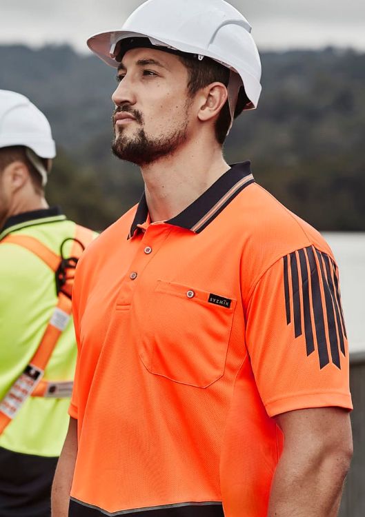 Picture of Mens Hi Vis Flux Short Sleeve Polo