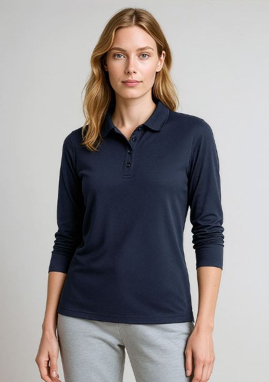 Picture of Womens Action Long Sleeve Polo