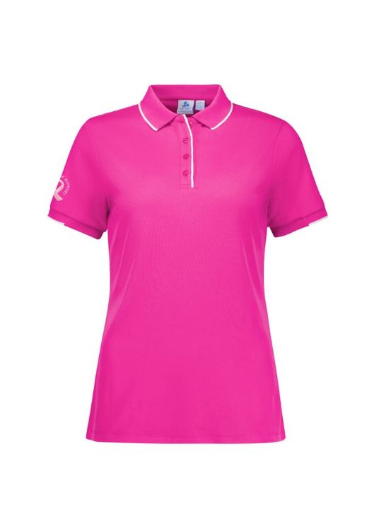 Picture of Womens Pink Short Sleeve Polo