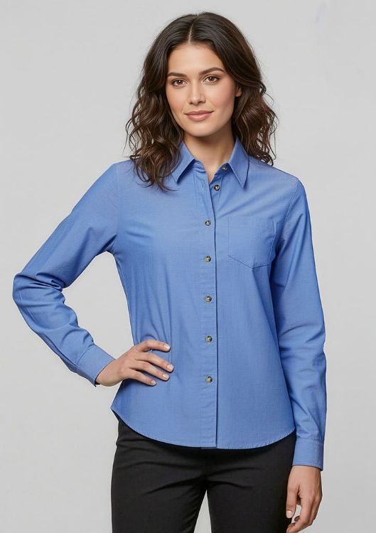 Picture of Womens Chambray Long Sleeve Shirt