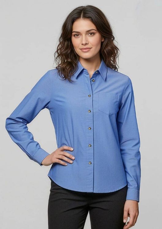 Picture of Womens Chambray Long Sleeve Shirt