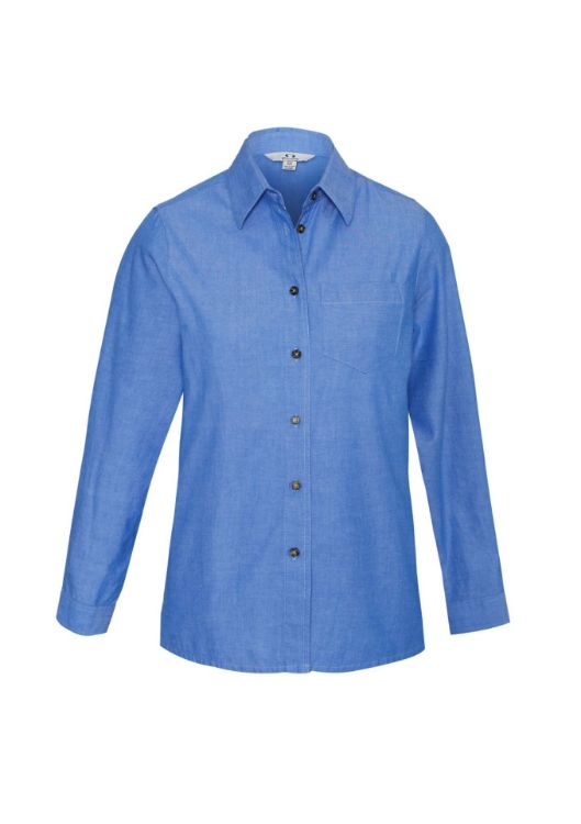 Picture of Womens Chambray Long Sleeve Shirt