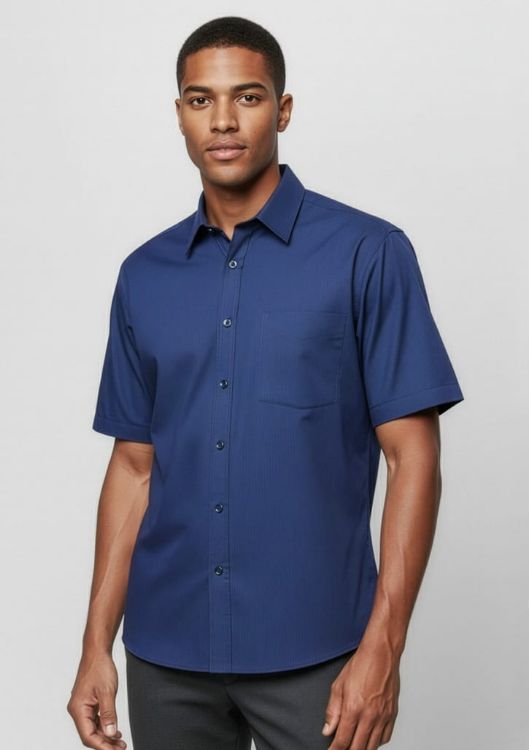 Picture of Mens Micro Check Short Sleeve Shirt