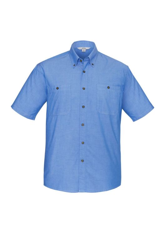 Picture of Mens Chambray Short Sleeve Shirt
