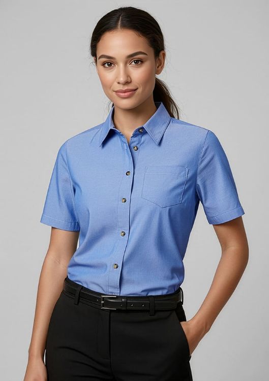 Picture of Womens Chambray Short Sleeve Shirt