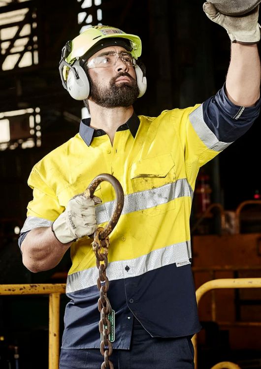 Picture of Mens Rugged Cooling Hi Vis Taped Long Sleeve Shirt