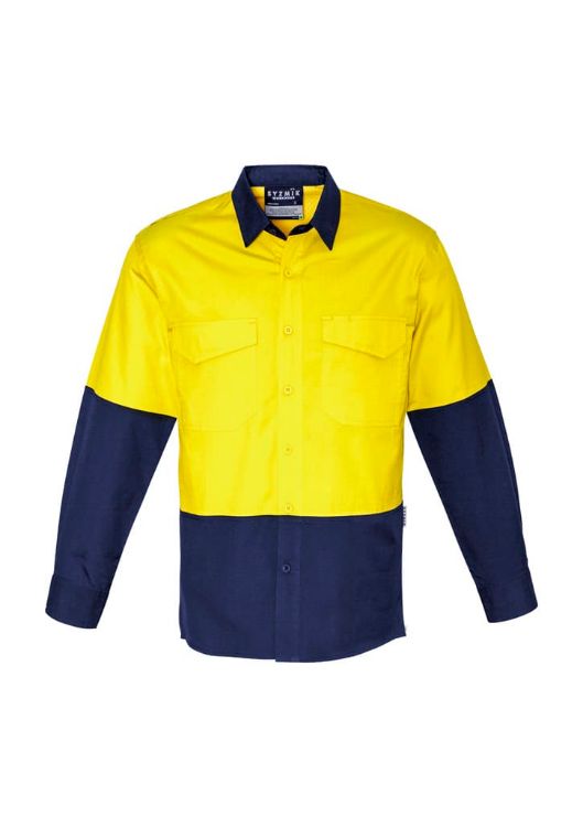 Picture of Mens Rugged Cooling Hi Vis Long Sleeve Shirt