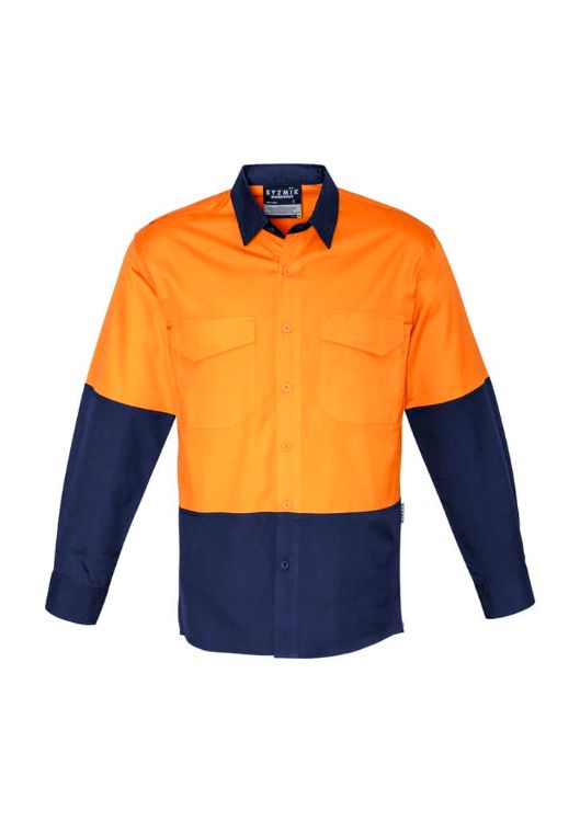 Picture of Mens Rugged Cooling Hi Vis Long Sleeve Shirt