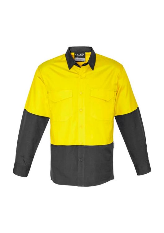 Picture of Mens Rugged Cooling Hi Vis Long Sleeve Shirt