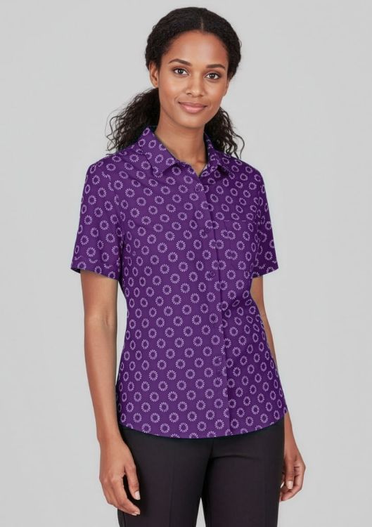 Picture of Womens Florence Daisy Print Short Sleeve Shirt