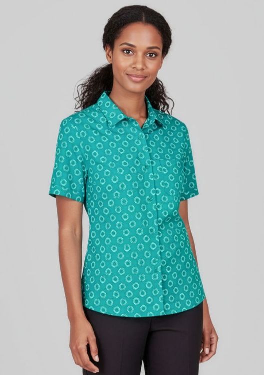 Picture of Womens Florence Daisy Print Short Sleeve Shirt