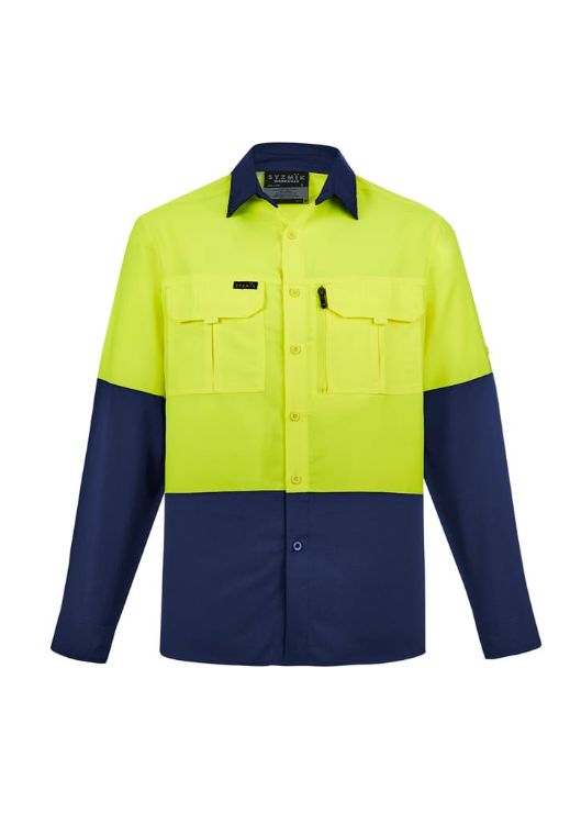 Picture of Mens Hi Vis Outdoor Long Sleeve Shirt