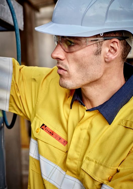 Picture of Mens Orange Flame Lightweight Ripstop Shirt - Hoop Taped