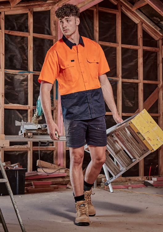 Picture of Mens Hi Vis Short Sleeve Shirt