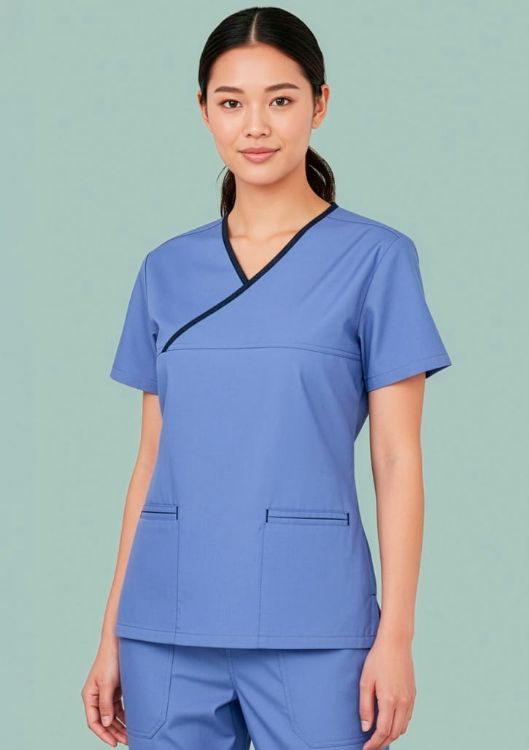 Picture of Womens Contrast Scrub Top