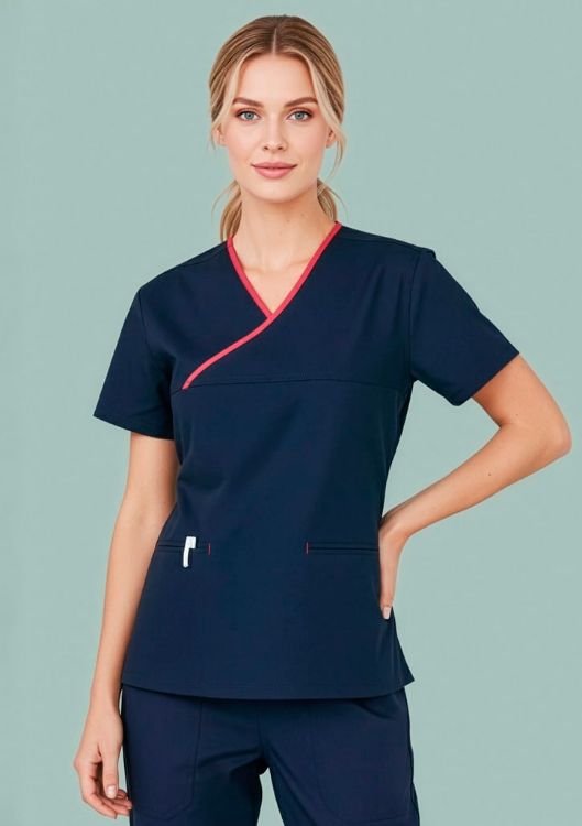 Picture of Womens Contrast Scrub Top