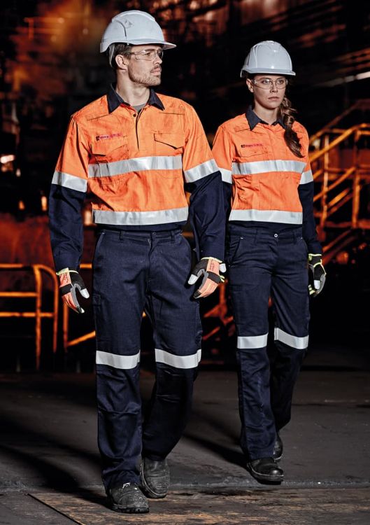 Picture of Womens FR Closed Front Hooped Taped Spliced Shirt