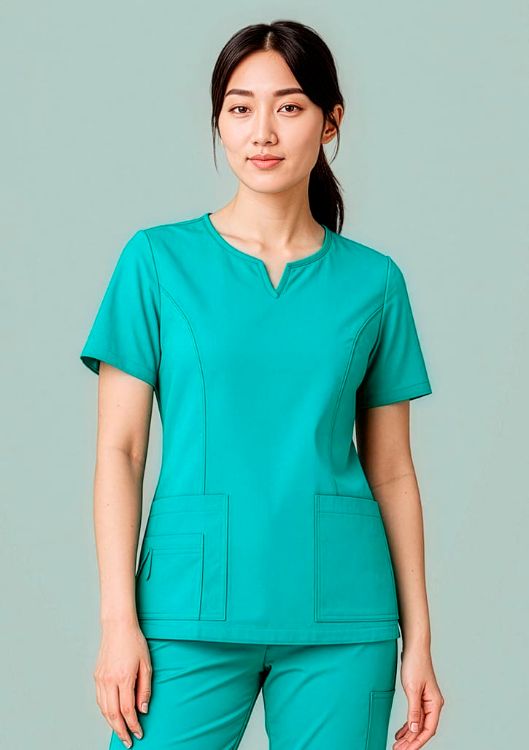 Picture of Womens Avery Round Neck Scrub Top