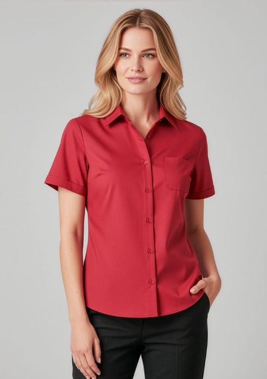 Picture of Womens Florence Plain Short Sleeve Shirt