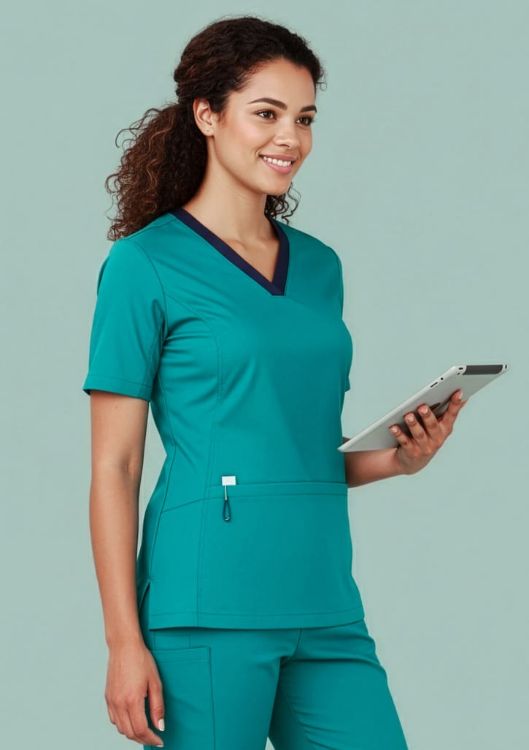 Picture of Womens Riley Stretch Scrub Top
