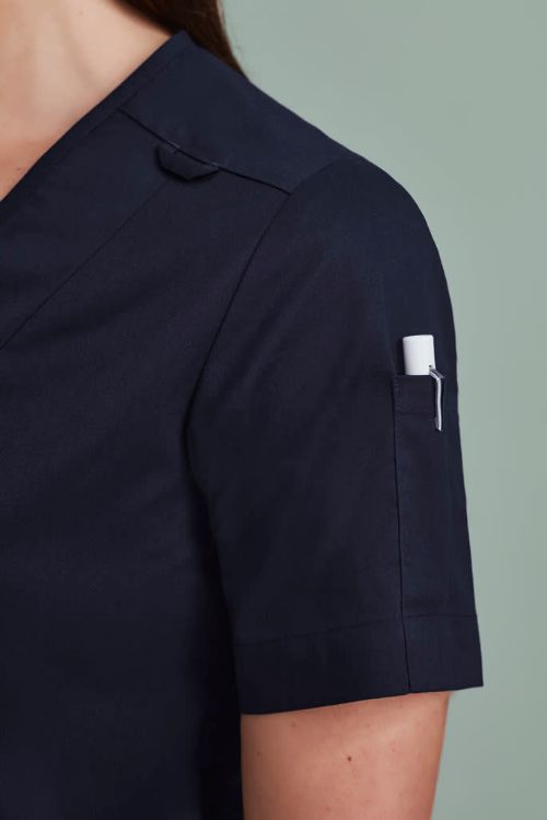 Picture of Womens Parks Zip Front Crossover Scrub Top