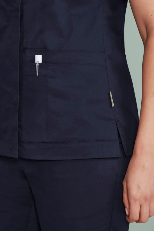 Picture of Womens Parks Zip Front Crossover Scrub Top