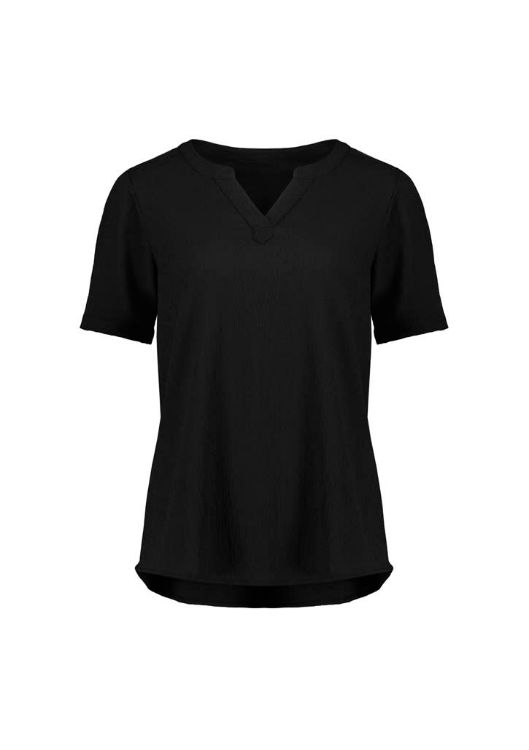 Picture of Womens Ruche Short Sleeve Blouse
